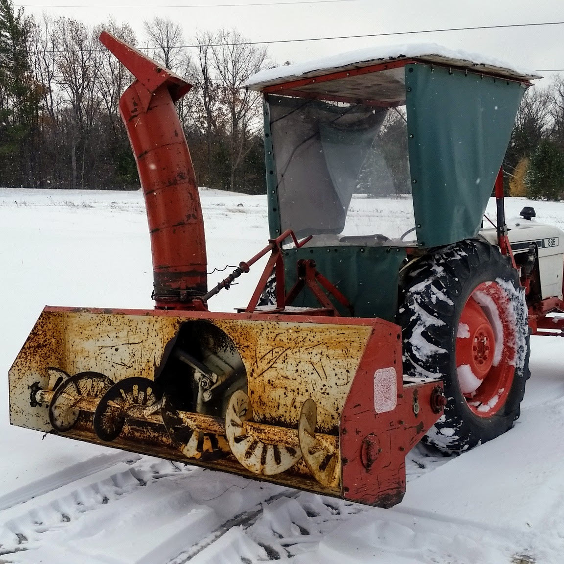 Clearing Snow Finger Lakes Style with a Tractor